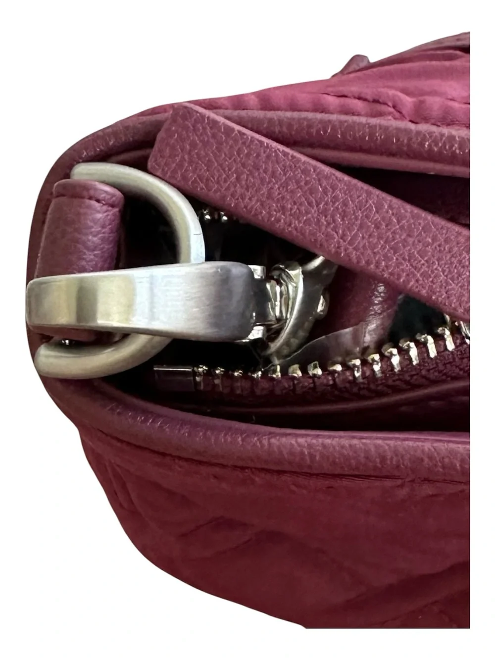 VERA BRADLEY Day Off Satchel Quilted Crossbody Bag Purse Burgundy/Plum NWT (2/2)